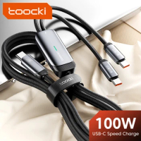 Toocki 2 in 1 Type C Cable 100W USB C To USB C Lightning Cable For iPhone 15 14 13Pro Xiaomi Samsung S23 Fast Charging Data Cord