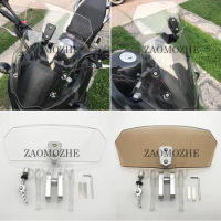 For Kawasaki Versys 650 Versys1000 Motorcycle PC+Aluminum Universal Adjustable Risen Clear Windshield Wind Screen Protecto
