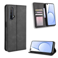For Realme X3 Case Premium Leather Wallet Leather Flip Case For OPPO Realme X3 RealmeX3 Case