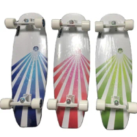 Custom wooden Canadian Maple Surf Skate carver skateboard OEM Old School Cruiser Land CX7 Surf Skate Board