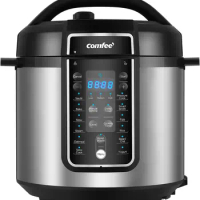 COMFEE’ Pressure Cooker 6 Quart with 12 Presets, Multi-Functional Programmable Slow Cooker, Rice Cooker, Steamer, Sauté pan