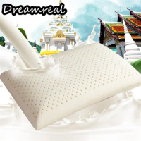 Dreamreal 100% Pure Natural Latex Pillow for Neck Pain Relieve Shoulder Sleep Orthopedic Pillows Cervical Health Care Pillow
