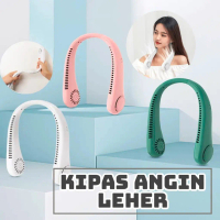 KIPAS ANGIN GANTUNG LEHER PORTABLE / KIPAS ANGIN USB PORTABLE TANPA BALING-BALING / MINI FAN COOLER 