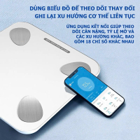 Cân điện tử sức khỏe thông minh Zukato độ chính xác cao phân tích 18 chỉ số trọng lượng tối đa 180kg