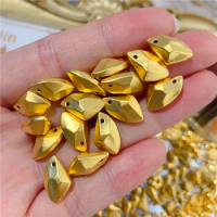 Pure 999 24K Yellow Gold Men Women 3D Lucky Wishing Pendant