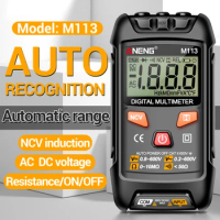 ANENG M113 Digital Mini Multimeter Tester Intelligent AC/DC Voltage Meter 1999 Counts LCD Voltage Resistance Meter Tester
