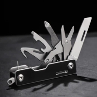 Keychain Swiss Knife Multifunctional EDC Folding Army Knife Self-defense Emergency Combination Tool Pendant Screwdriver Scissors