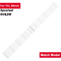 6V2W 952mm Led Backlight Strips For TCL ROWA 49inch JS-D-JP49DM-101EC E49DM1000 5Pcs/Set LED Strip Backlight TV Repair E49DM1000