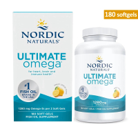 NORDIC NATURALS Ultimate Omega 高濃度魚油1280mg 180粒 (檸檬味) (EXP 2027)