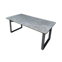 【固得家俬】客制 180x90x75cm高 現代風 工作桌 磁磚桌板 鐵腳 鐵件(餐桌 會議桌)