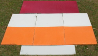 【HIDO樂樂棒球】重型雙色壘包組(重型投手板×1、白橘壘板×3、紅色延長板)