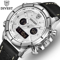 DIVEST Luxury Brand Men Sport Military Watches Men's Quartz Analog Digital LED Clock Male Waterproof Watch relogio masculino