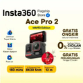 Kamera Aksi Insta360 Ace 48MP, 4K 60fps, Stabilisasi FlowState, Tahan Air 10m, Hitam