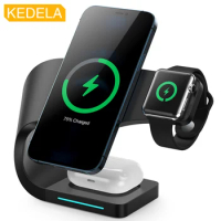 3 in 1 Magnetic Wireless Charger Stand For iPhone 12 13 Pro Max Qi Fast Charging Induction Chargers For Apple Watch AirPods