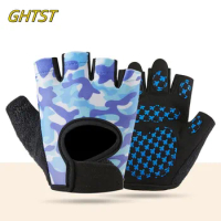 Kids Fishing Gloves Breathable Quick Drying Half Finger Non-Slip Damping Cyclisme Scooter Riding Children Sport Gloves