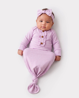 Baby PJs with Headband Pink