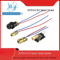 10pcs/lot 3V 5V 4.5V laser head diode dot red copper laser diode 6MM outer diameter