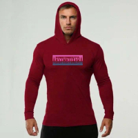 New Gym Hooded Sport Shirt Men Long Sleeve Running T Shirt Mens Hoody Compression Shirt Joggers Tshirt Fitness Tracksuit
