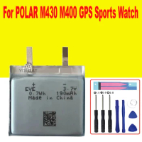 Núcleo de bateria para relógio esportivo POLAR M430 M400 GPS, nova substituição do acumulador recarregável Li-Polímero, 3.8V, 190mAh