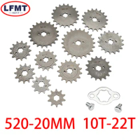 For Loncin Zongshen Lifan Shineray 150 200 250cc ATV Quad Dirt Bike Motorcycle 520# Chain 20mm 10T - 21T Front Engine Sprocket