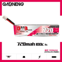 GNB 720mAh 1S 3.8V 100C LIHV Lipo Battery PH2.0 Plug Connector for RC FPV Racing Drone Whoop Frame Kit Tinywhoop Spare Parts