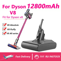 12800mAh Tool Power 21.6V Battery for Dyson V8 Battery for Dyson V8 Absolute /Fluffy/Animal Li-ion Vacuum Cleaner+free shipping