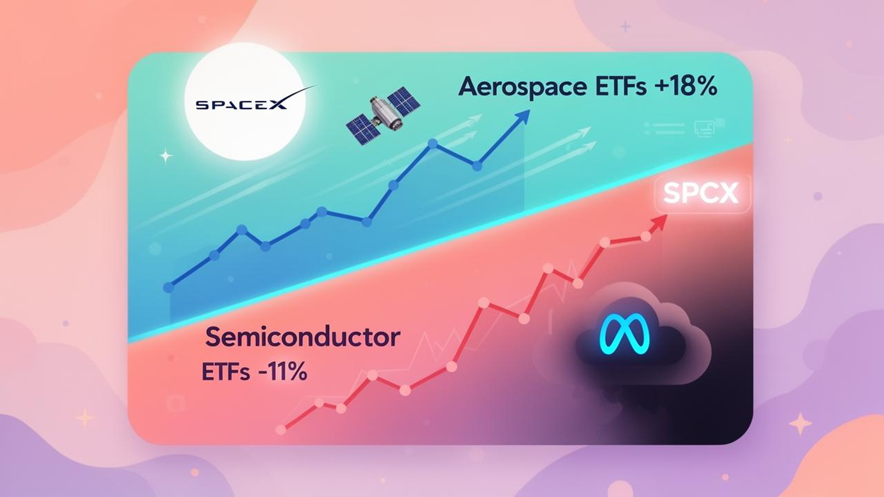 SpaceX's 'Starlink Mobile' Vision Sends Aerospace ETFs Soaring; Semiconductor Funds Plunge on Meta-Triggered Overinvestment Fears