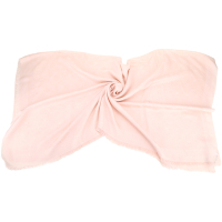 MOSCHINO 雙問號菱格紋羊毛混紡粉色方型披肩 圍巾(140x140)