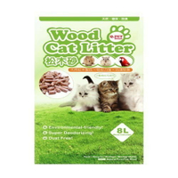 Q.PET Wood Cat Litter 松木砂8L 貓兔鼠刺蝟等小動物【四包組免運】『WANG』