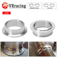 2 Inch 50mm V-Band Clamp Flange Male and Female Flange Turbo Downpipe Wastegate V-band Turbo Exhaust Pipes Car Accessories