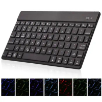 Ultra Thin 7 Colors LED Backlight Aluminum Bluetooth Russian/Spanish/Hebrew Keyboard For Samsung Galaxy Tab S3 9.7 T820 T825