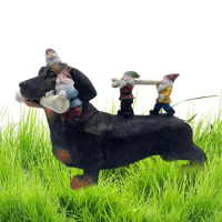 Dachshund Gnome Dwarf Statues Decor Resin Dachshund Gnome Decor Dachshund Dwarf Garden Decoration Gnome Statue Sculptures For