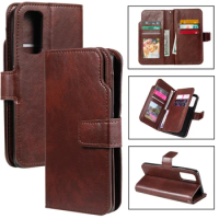 Magnetic Card Wallet Leather Case for Samsung Galaxy S24 Ultra S23 Plus S22 S21 FE S20 S10 Note 20 Note10 Lite Note9 Stand Cover