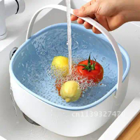 Colander Basket With Handle Kitchen ECOCO Retractable Colander Vegetable Washing Strainer Filter Tool