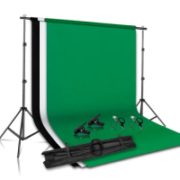 Photography Backdrop Stand With Background Adjustable Green Screen Background Frame Support System Kit For Photo Studio