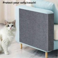 30Cm Self-adhesive Cat Crawl Mat Grey Detachable Cat Scratch Rugs for Cat Tree Cat Toy Sofa Protection Mats