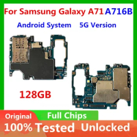 Motherboard For Samsung Galaxy A71 A716B Android System 128GB Europe Version Logic Board For Samsung Galaxy A71 Full Chips