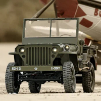 Fms 82 Bucket Truck Rc Elcectric Model 1:12 1941 For Willys Mb Willys Jeep Off Road Vehicle 4wd Rtr 