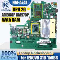For LENOVO 310-15ABR Notebook Mainboard NM-A741 AM960P AM970P 216-0867071 2G With RAM Laptop Motherboard Test