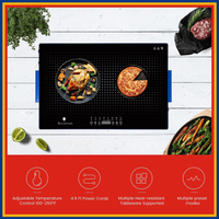 110v跨境多功能飯菜保溫板桌面加熱恒溫杯墊熱菜板遙控智能暖菜板