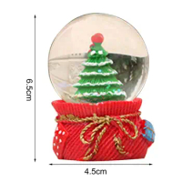Cute Resin Santa Claus Snowman Snow Globe Display Snow Globe 3D Cartoon Christmas Ornaments Children Gift