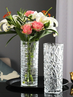 【滿299出貨】大號加厚歐式玻璃花瓶透明水培富貴竹百合花瓶客廳裝飾插花瓶擺件