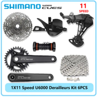 SHIMANO CUES U6000 1X11 Speed Groupset for MTB Bike 11 Speed Derailleurs Kit Black 50T Cassette Sprocket Original Bicycle Parts