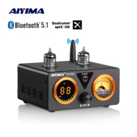 AIYIMA Audio T9 Pro Stereo Vacuum Tube Amplifier Bluetooth 5.1 QCC3031 Aptx USB DAC COAX OPT HiFi Home Digital Amp VU Meter 100w