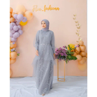 [READY JUMBO] GAMIS BROKAT RINDA MUSLIM MAXY//DRESS FULL BROKAT KELILING MUTER DEPAN BELAKANGADA TAL