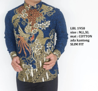 Baju Batik Pria Slimfit Kemeja Lengan Panjang Hem Slim Fit LBL 1950