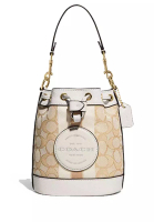 Coach COACH Mini Dempsey Bucket Bag In Signature Jacquard With Stripe And Coach Patch