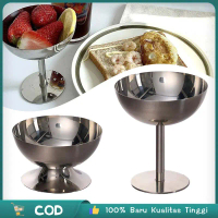 304 Gelas Es Cream Cangkir Es Krim Stainless Codiment Sauce Cup Muk Kaki Tinggi Pendek Vintage Stain