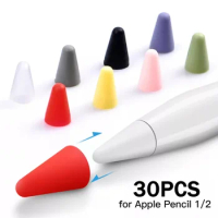 1-30Pcs Silicone Nib Cover For Apple Pencil 1 2 Tip Cover Case Sleeve For iPad Pencil 1st 2nd Stylus Pen Nib Protection Cases