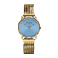 【PAUL HEWITT】德國原廠 Sailor 33mm 金框 藍面 米蘭帶 光動能 女錶 手錶(PH-W-0516)